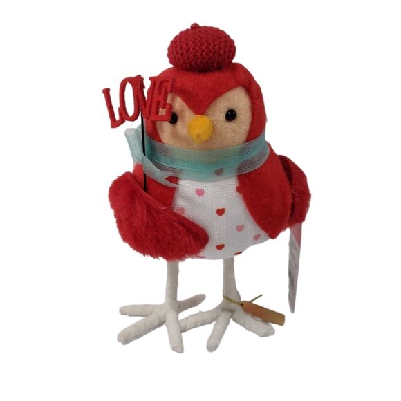 New Spritz Aerial Bird Target Valentine's Day Decor Love Sign Beret Hat Red NWT - Picture 1 of 7
